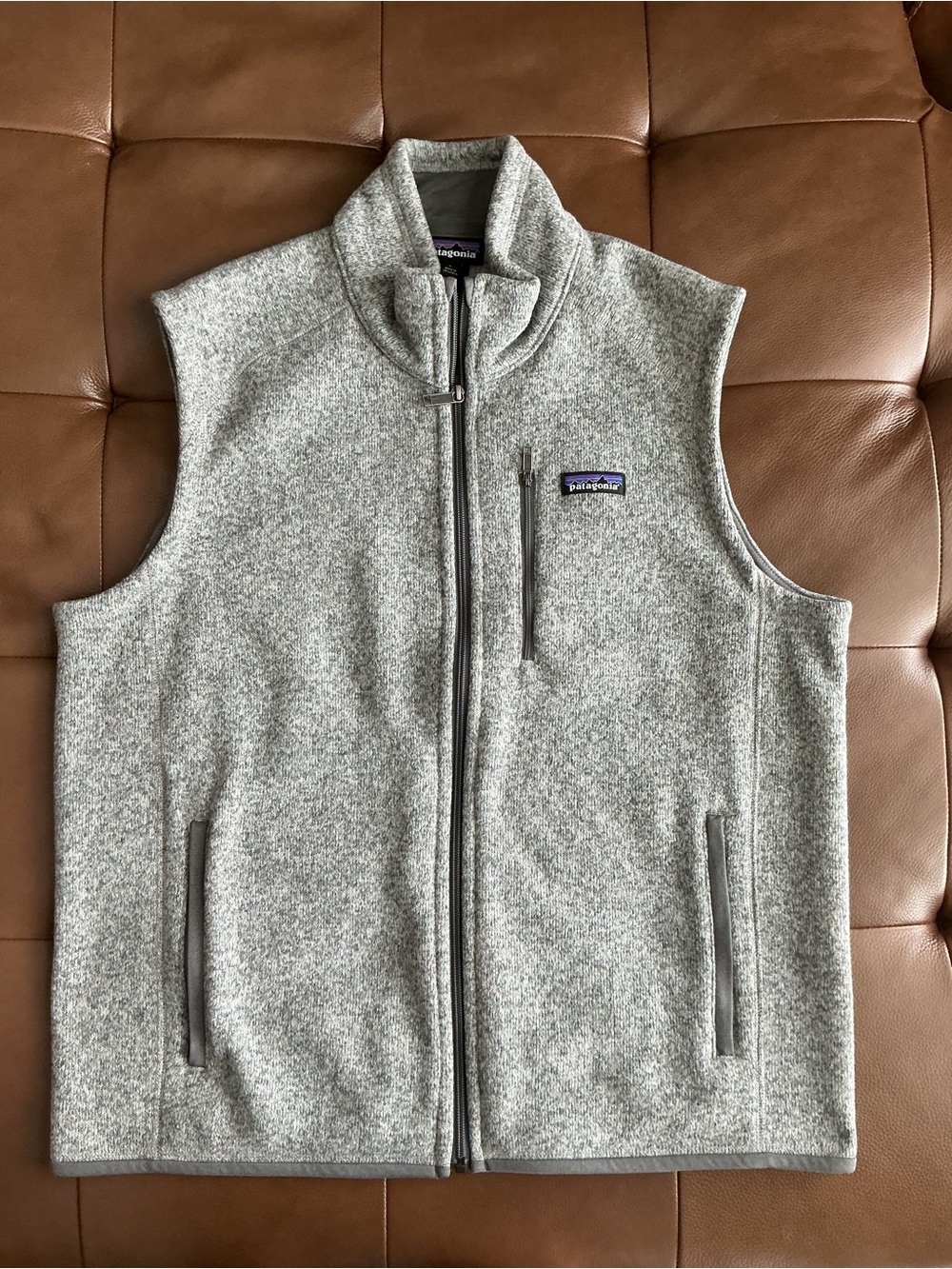 Patagonia Men’s Heather Grey Fleece Vest